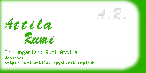 attila rumi business card